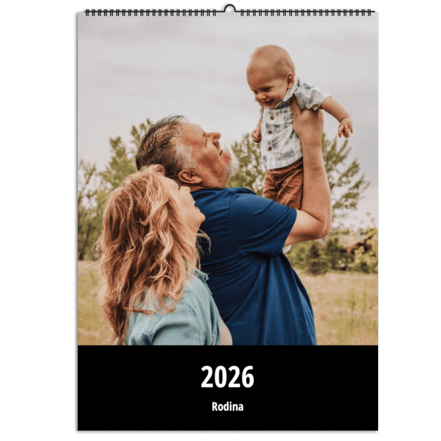 Rodinný kalendář 2025 z vlastních fotek jako dárek - Tmavý